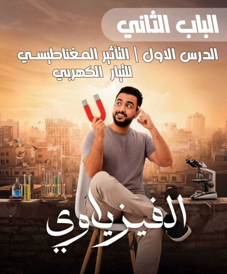 الباب الثاني _ الدرس الاول _ الفيض المغناطيسي وكثافة الفيض لسلك متسقيم
